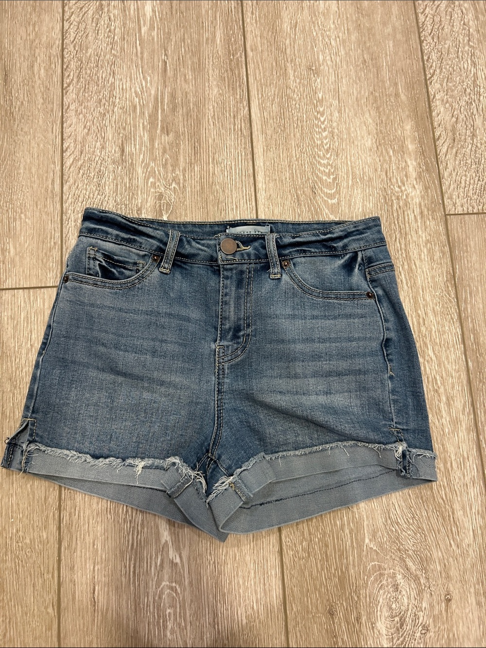 Copper Key - Denim Roll-Hem Women's Shorts - Blue